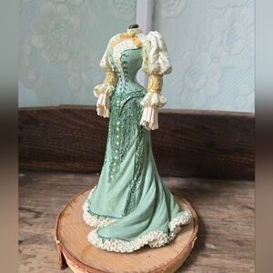 Victorian Treasures Mint Green Victorian Dress Figurine Collectible